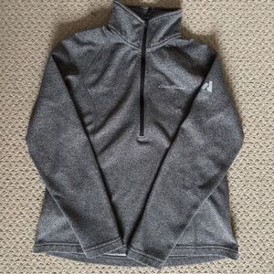 Eddie Bauer Gray Quarter-Zip Pullover